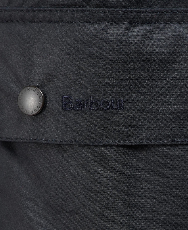 Navy Men's Barbour Beausby Waxed Jackets | ISZLAP-078