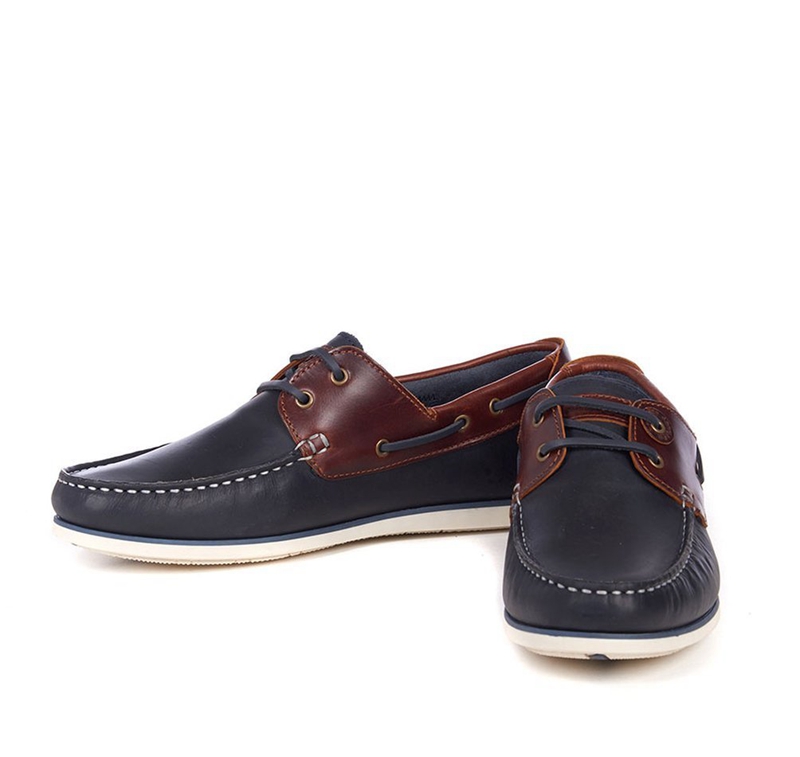 Navy Men's Barbour Capstan Boat Shoes | QYDAKT-354