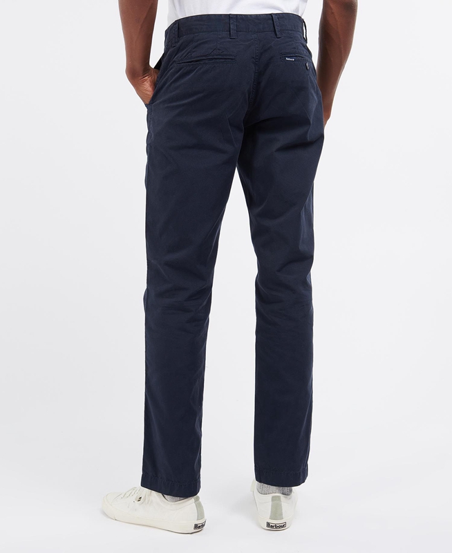 Navy Men's Barbour Glendale Chino Pants | MNIRWZ-734