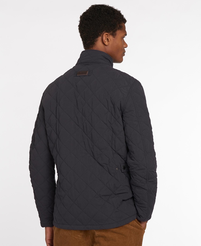 Navy Men's Barbour Shoveler Quilted Jackets | KLCBGJ-530