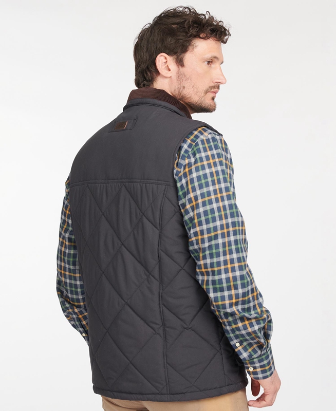 Navy Men's Barbour Winterdale Vest | VEOKRY-047