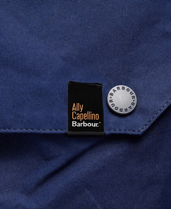 Navy Men's Barbour x Ally Capellino Back Casual Jackets | ALXVKW-678