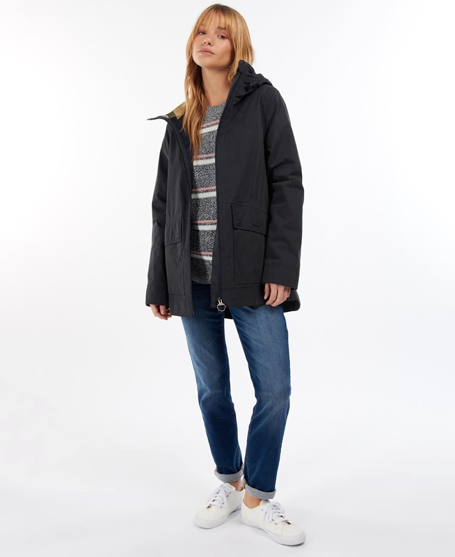 Navy Women's Barbour Armeria Waterproof Jackets | BYAQJK-725