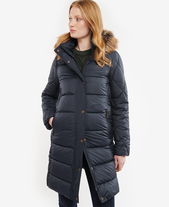 Navy Women\'s Barbour Daffodil Quilted Jackets | MLQVPT-839