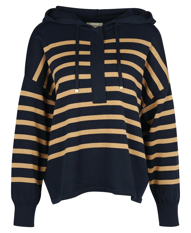 Navy Women's Barbour Odette Knit Sweaters | ANEDJY-243