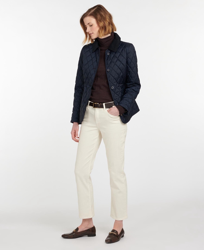 Navy Women's Barbour Omberlsey Quilted Jackets | ZFCUXH-437