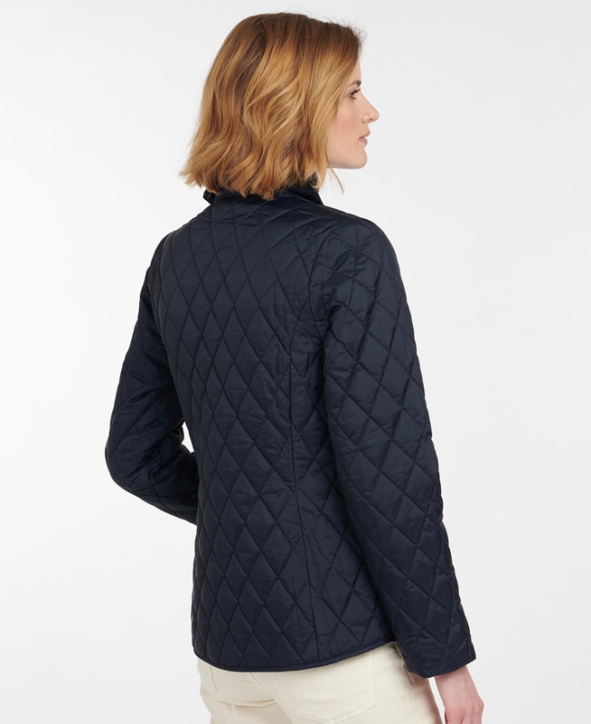 Navy Women's Barbour Omberlsey Quilted Jackets | ZFCUXH-437