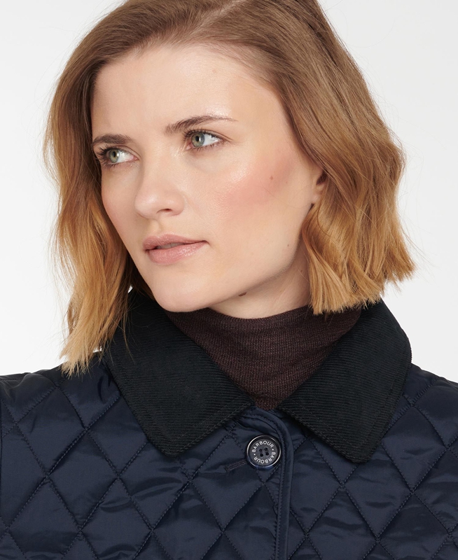 Navy Women's Barbour Omberlsey Quilted Jackets | ZFCUXH-437