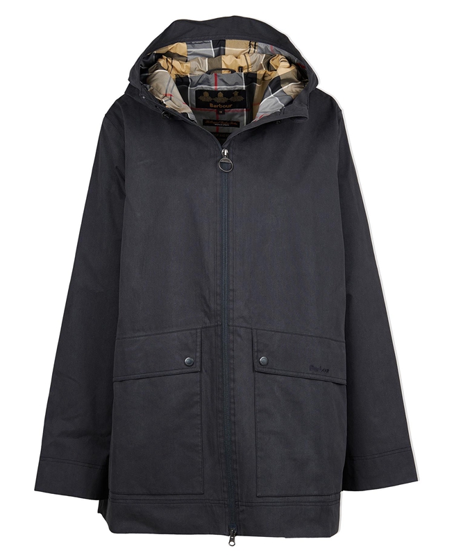 Navy Women's Barbour Plus Armeria Waterproof Jackets | IXMCZY-065