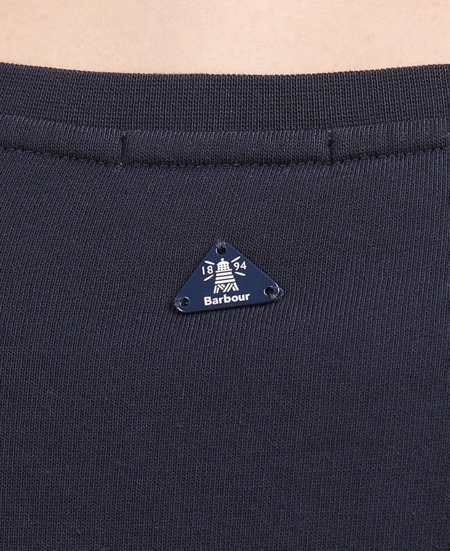 Navy Women's Barbour Rockcliffe Sweatshirts | YDOJSX-365