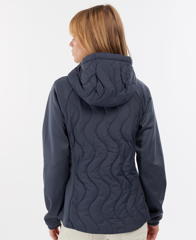 Navy Women's Barbour Strathmore Sweatshirts | LTJCFB-024