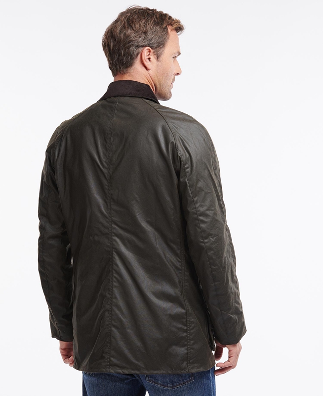 Olive Men's Barbour Bristol Waxed Jackets | OTGMBD-973