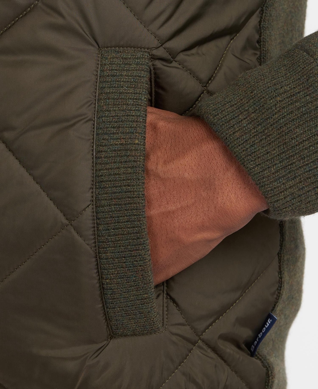 Olive Men's Barbour Jacke Arch Diamond Quilt Knit Sweaters | ZPGMHF-134