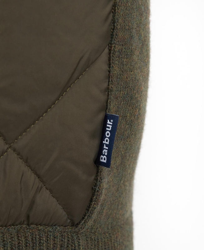 Olive Men's Barbour Jacke Arch Diamond Quilt Knit Sweaters | ZPGMHF-134