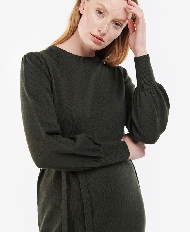 Olive Women's Barbour Birch Dress | VDMWJS-741