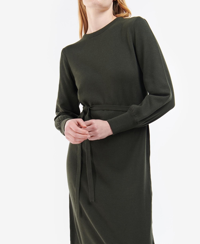 Olive Women's Barbour Birch Dress | VDMWJS-741