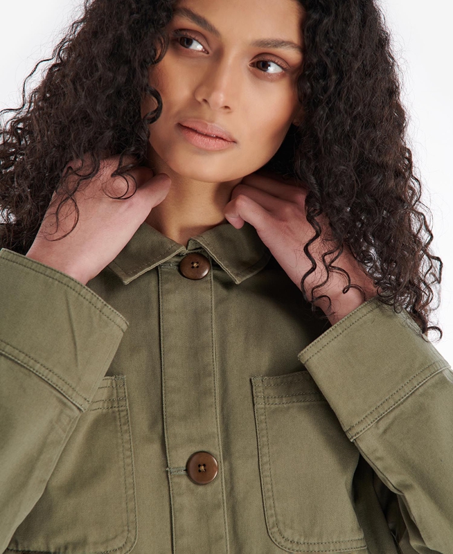 Olive Women's Barbour Coltsfoot Casual Jackets | CGLWMT-238