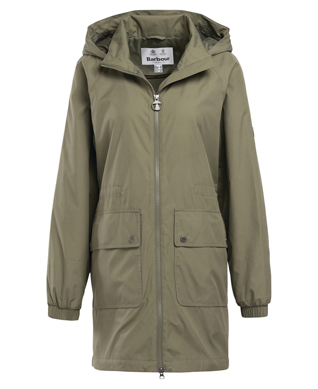 Olive Women's Barbour Sea Daisy Showerproof Casual Jackets | NIVTWF-075