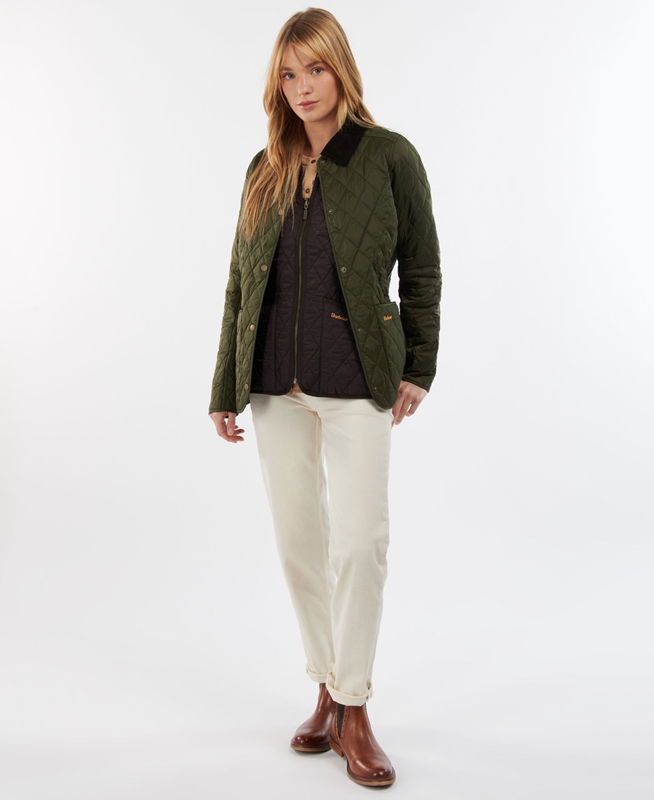 Olive Women's Barbour Steppjacke Annandale Quilted Jackets | XTASCW-015