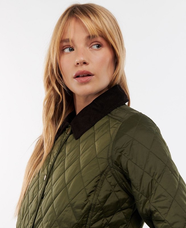 Olive Women's Barbour Steppjacke Annandale Quilted Jackets | XTASCW-015