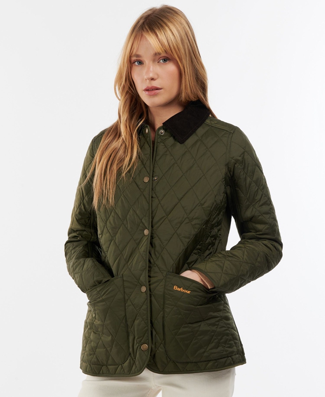 Olive Women\'s Barbour Steppjacke Annandale Quilted Jackets | XTASCW-015