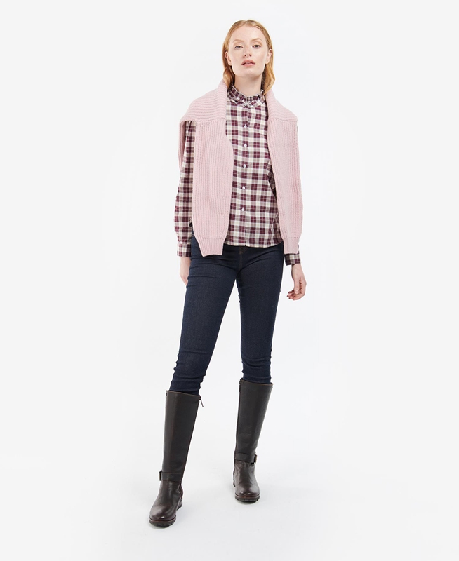 Pink Women's Barbour Daffodil Shirts | HVEMIG-231