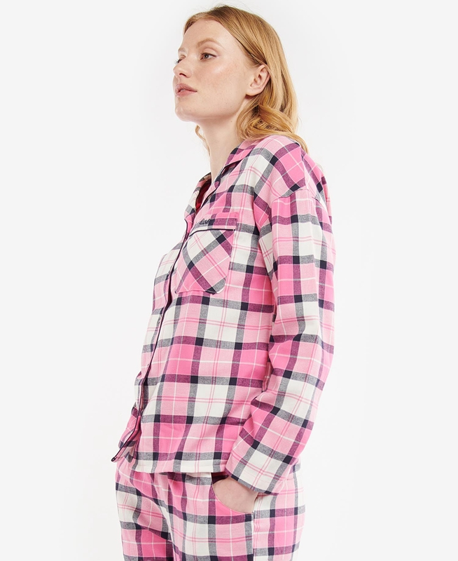 Pink Women's Barbour Ellery PJ Set Nightwear | JBQUEF-392