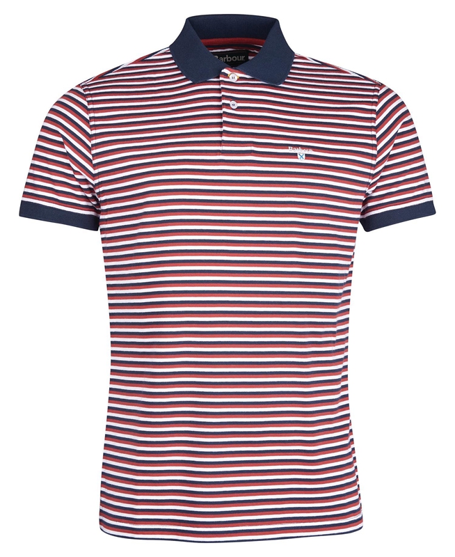 Red Men's Barbour Swinden Polo shirts | ITXLCO-132