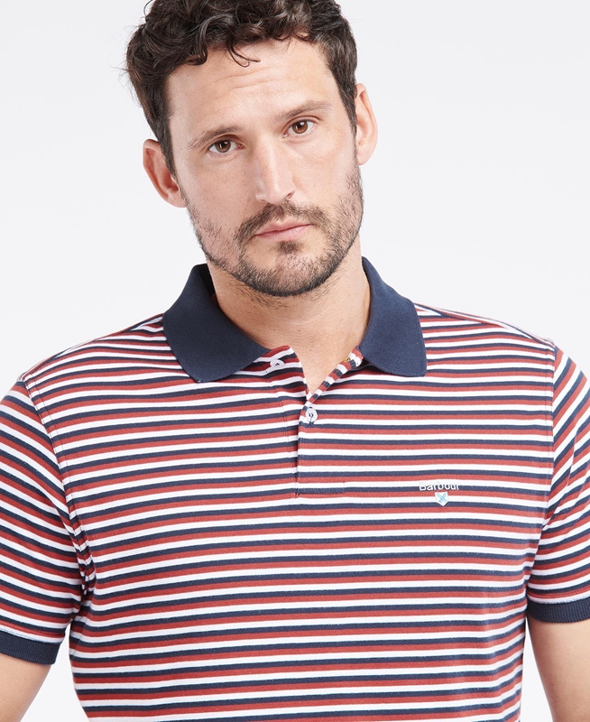 Red Men\'s Barbour Swinden Polo shirts | ITXLCO-132