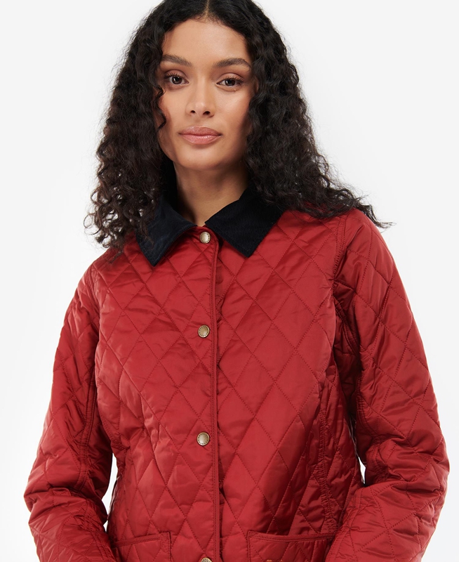 Red Women\'s Barbour Annandale Quilted Jackets | QPNZBG-869