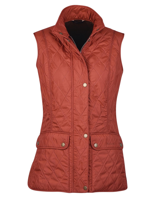 Red Women's Barbour Wray Vest | FQVRES-075